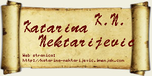 Katarina Nektarijević vizit kartica